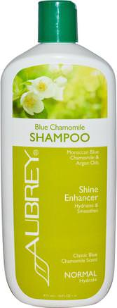 Blue Chamomile Shampoo, Classic Blue Chamomile Scent, Normal, 16 fl oz (473 ml) by Aubrey Organics-Bad, Skönhet, Hår, Hårbotten, Schampo
