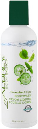 Body Basics, Bodywash, Cucumber Mohito, 8 fl oz (237 ml) by Aubrey Organics-Bad, Skönhet, Duschgel