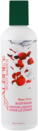 Body Basics, Bodywash, Rose Water, 8 fl oz (237 ml) by Aubrey Organics-Bad, Skönhet, Duschgel
