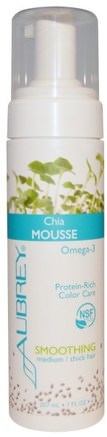 Chia Mousse, Smoothing, 207 ml (7 fl oz) by Aubrey Organics-Bad, Skönhet, Hår Styling Gel, Omega Bad