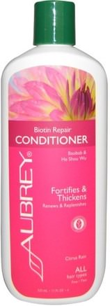 Conditioner, Biotin Repair, Citrus Rain, 11 fl oz (325 ml) by Aubrey Organics-Bad, Skönhet, Balsam, Hår, Hårbotten, Schampo, Balsam