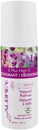 E Plus High C, Natural Roll-On Deodorant, Lavender Scent, 3 fl oz (89 ml) by Aubrey Organics-Bad, Skönhet, Deodorant, Roll-On Deodorant