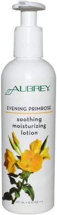 Evening Primrose, Soothing Moisturizing Lotion, 8 fl oz (237 ml) by Aubrey Organics-Hälsa, Hud, Kroppslotion