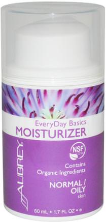 Every Day Basics Moisturizer, Normal / Oily Skin, 1.7 fl oz (50 ml) by Aubrey Organics-Skönhet, Ansiktsvård, Krämer Lotioner, Serum, Hälsa, Hud