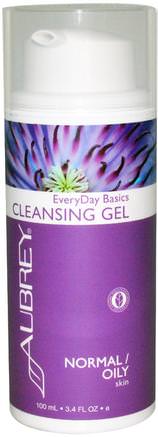EveryDay Basics Cleansing Gel, Normal / Oily Skin, 3.4 fl oz (100 ml) by Aubrey Organics-Skönhet, Ansiktsvård, Ansiktsrengöring, Hälsa, Hud