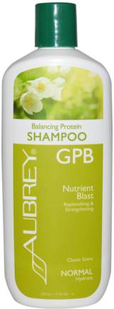 GPB Balancing Protein Shampoo, Classic Scent, 11 fl oz (325 ml) by Aubrey Organics-Bad, Skönhet, Schampo, Hår, Hårbotten, Balsam