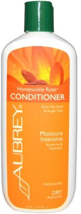 Honeysuckle Rose Conditioner, Restores & Hydrates, Dry Hair, 11 fl oz (325 ml) by Aubrey Organics-Bad, Skönhet, Balsam, Argan