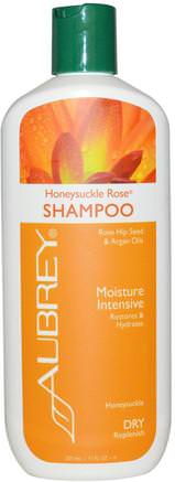 Honeysuckle Rose Shampoo, Moisture Intensive, Dry, 11 fl oz (325 ml) by Aubrey Organics-Bad, Skönhet, Schampo, Argan