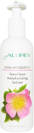 Luxurious Moisturizing Lotion, Rosa Mosqueta, 8 fl oz (237 ml) by Aubrey Organics-Hälsa, Hud, Kroppslotion