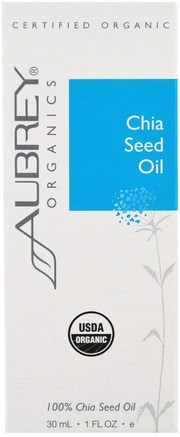 Organic Chia Seed Oil, 1 fl oz (30 ml) by Aubrey Organics-Skönhet, Ansiktsvård, Krämer Lotioner, Serum