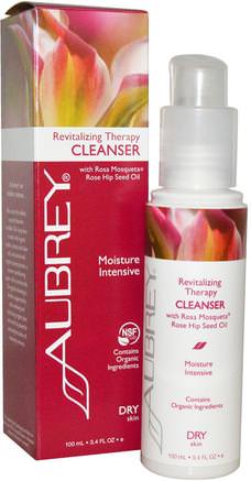 Revitalizing Therapy Cleanser, Dry Skin, 3.4 fl oz (100 ml) by Aubrey Organics-Skönhet, Ansiktsvård, Ansiktsrengöring, Hälsa, Hud