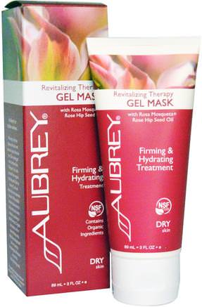 Revitalizing Therapy Gel Mask, Dry Skin, 3 fl oz (89 ml) by Aubrey Organics-Hälsa, Hud, Ansiktsmasker