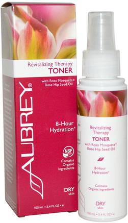 Revitalizing Therapy Toner, Dry Skin, 3.4 fl oz (100 ml) by Aubrey Organics-Skönhet, Ansikts Toner, Hud