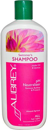 Swimmers Shampoo, pH Neutralizer, All Hair Types, 11 fl oz (325 ml) by Aubrey Organics-Bad, Skönhet, Hår, Hårbotten, Schampo