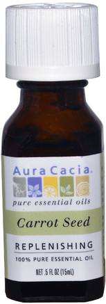 100% Pure Essential Oil, Carrot Seed.5 fl oz (15 ml) by Aura Cacia-Bad, Skönhet, Aromaterapi Eteriska Oljor