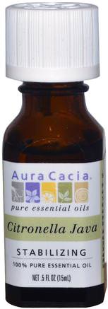 100% Pure Essential Oil, Citronella Java.5 fl oz (15 ml) by Aura Cacia-Bad, Skönhet, Aromterapi Eteriska Oljor, Citronella Olja