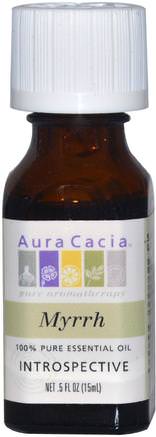 100% Pure Essential Oil, Myrrh.5 fl oz (15 ml) by Aura Cacia-Bad, Skönhet, Aromaterapi Eteriska Oljor, Myrraolja