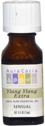 100% Pure Essential Oil, Ylang Ylang Extra.5 fl oz (15 ml) by Aura Cacia-Bad, Skönhet, Aromaterapi Eteriska Oljor, Ylang Ylang Olja
