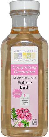 Aromatherapy Bubble Bath, Comforting Geranium, 13 fl oz (384 ml) by Aura Cacia-Bad, Skönhet, Bubbelbad
