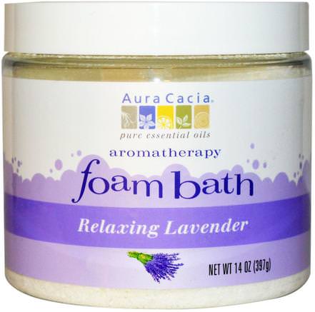 Aromatherapy Foam Bath, Relaxing Lavender, 14 oz (397 g) by Aura Cacia-Bad, Skönhet, Badsalter