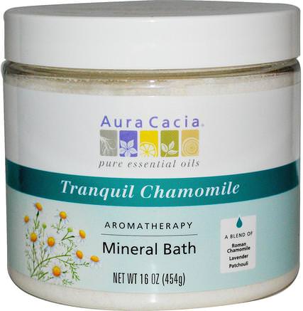 Aromatherapy Mineral Bath, Tranquil Chamomile, 16 oz (454 g) by Aura Cacia-Bad, Skönhet, Badsalter