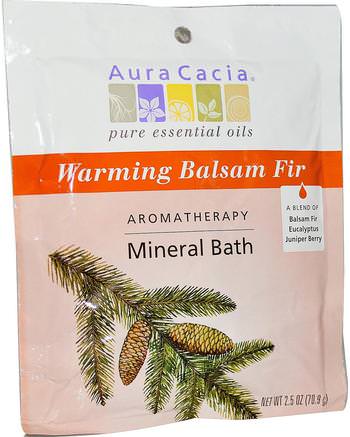 Aromatherapy Mineral Bath, Warming Balsam Fir, 2.5 oz (70.9 g) by Aura Cacia-Bad, Skönhet, Badsalter
