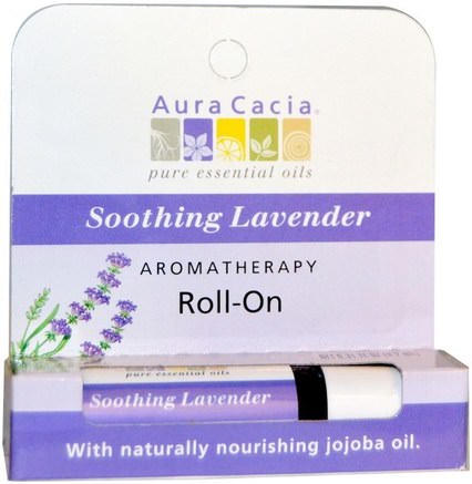 Aromatherapy Roll-On, Soothing Lavender, 0.31 fl oz (9.2 ml) by Aura Cacia-Bad, Skönhet, Doftsprayer