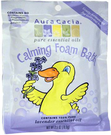 Calming Lavender Foam Bath, 2.5 oz (70.9 g) by Aura Cacia-Bad, Skönhet, Badsalt, Barnbad