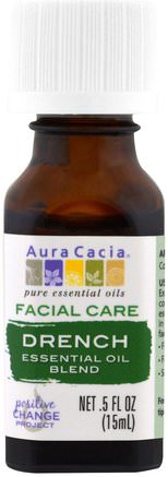 Facial Care, Essential Oil Blend, Drench.5 fl oz (15 ml) by Aura Cacia-Skönhet, Ansiktsvård, Hud
