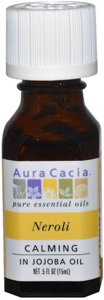 Neroli, Calming.5 fl oz (15 ml) by Aura Cacia-Bad, Skönhet, Aromaterapi Eteriska Oljor, Neroli Olja