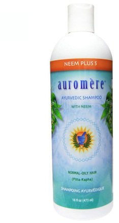 Ayurvedic Shampoo, Neem Plus 5, 16 fl oz (473 ml) by Auromere-Bad, Skönhet, Schampo, Hår, Hårbotten, Balsam