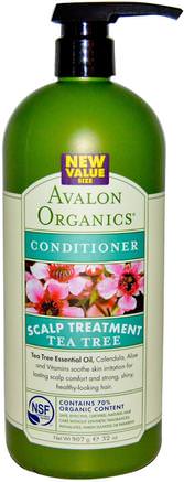 Conditioner, Scalp Treatment, Tea Tree, 32 oz (907 g) by Avalon Organics-Sverige
