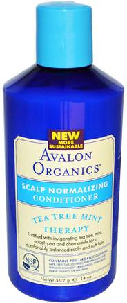Scalp Normalizing Conditioner, Tea Tree Mint Therapy, 14 oz (397 g) by Avalon Organics-Sverige