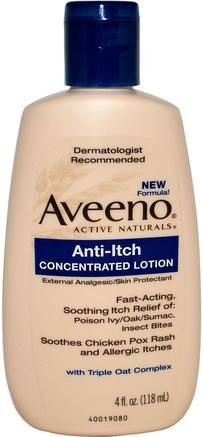 Active Naturals, Anti-Itch Concentrated Lotion, 4 fl oz (118 ml) by Aveeno-Anti-Kliar, Kropp