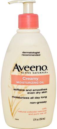 Active Naturals, Creamy Moisturizing Oil, 12 fl oz (354 ml) by Aveeno-Hälsa, Hud, Kropp, Massageolja