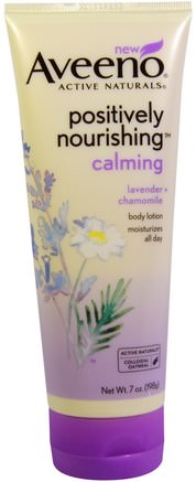 Active Naturals, Positively Nourishing Calming Body Lotion, Lavender + Chamomile, 7 oz (198 g) by Aveeno-Positivt Närande, Bad, Skönhet, Kroppslotion