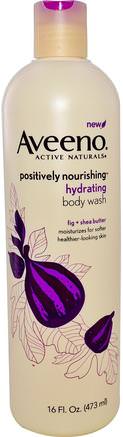 Active Naturals, Positively Nourishing, Hydrating Body Wash, 16 fl oz (473 ml) by Aveeno-Kropp, Positivt Närande