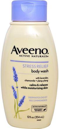 Active Naturals, Stress Relief Body Wash, 12 fl oz (354 ml) by Aveeno-Kropp, Anti Stressavlastning