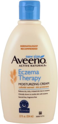 Eczema Therapy, Moisturizing Cream, 12 fl oz (354 ml) by Aveeno-Bad, Skönhet, Body Lotion, Baby Lotion, Hälsa, Hud