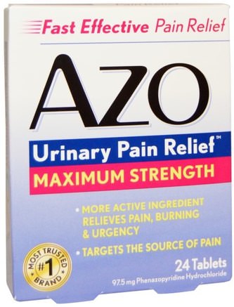 Urinary Pain Relief, Maximum Strength, 24 Tablets by Azo-Hälsa, Urinblåsan, Urinhälsan