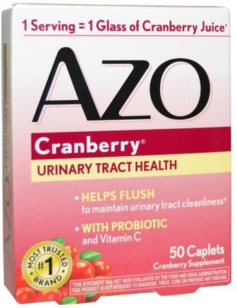 Urinary Tract Health, Cranberry, 50 Caplets by Azo-Örter, Tranbär, Hälsa, Urinhälsa
