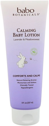 Calming Baby Lotion, Lavender & Meadowseet, 8 fl oz (237 ml) by Babo Botanicals-Bad, Skönhet, Body Lotion, Baby Lotion