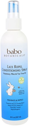 Lice Repel Conditioning Spray, 8 fl oz (237 ml) by Babo Botanicals-Bad, Skönhet, Balsam, Barn Balsam, Barn Detangler