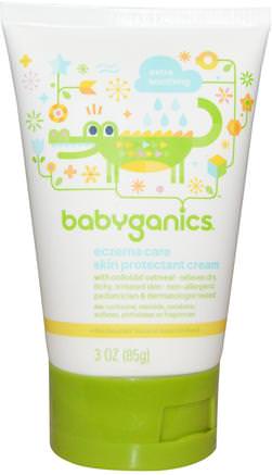 Eczema Care, Skin Protection Cream, 3 oz (85 g) by BabyGanics-Bad, Skönhet, Body Lotion, Baby Lotion