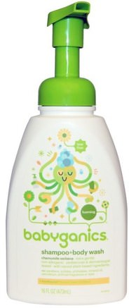 Shampoo + Bodywash, Chamomile Verbena, 16 fl oz (473 ml) by BabyGanics-Bad, Skönhet, Schampo, Barnschampo, Duschgel, Barn Kroppsvask, Barn Duschgel