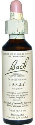 Original Flower Remedies, Holly, 0.7 fl oz (20 ml) by Bach-Hälsa