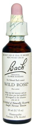 Original Flower Remedies, Wild Rose, 0.7 fl oz (20 ml) by Bach-Vitaminer, Vitamin C, Rosen Höfter, Kosttillskott, Homeopati