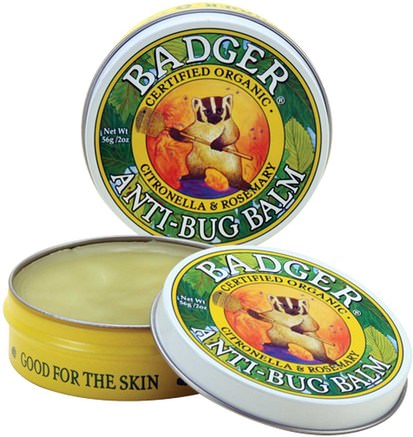 Anti-Bug Balm, Citronella & Rosemary, 2 oz (56 g) by Badger Company-Hem, Insekter Och Insektsmedel