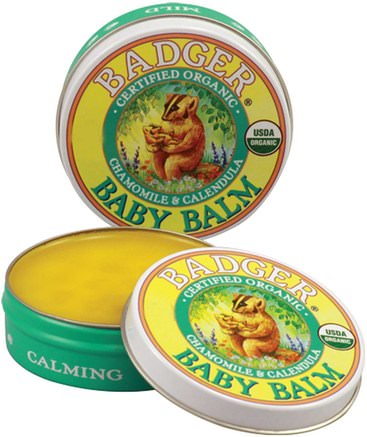 Baby Balm, Chamomile & Calendula.75 oz (21 g) by Badger Company-Barns Hälsa, Diapering, Blöjor, Hälsa, Hudvård