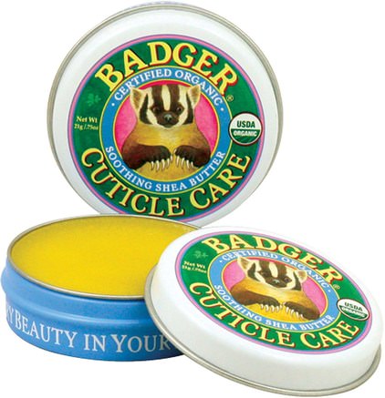 Organic Cuticle Care, Soothing Shea Butter.75 oz (21 g) by Badger Company-Hälsa, Hudvård, Bad, Skönhet, Sheasmör